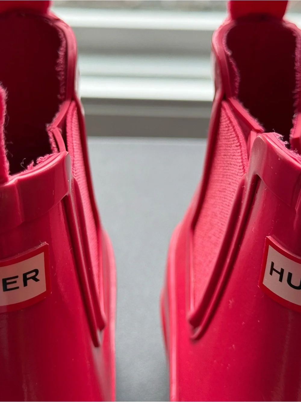 Hunter Kids Glossy Red Chelsea Rain Boots